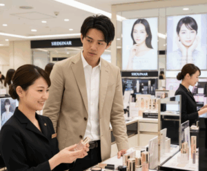 デパコスに男1人で行くのは勇気がいる?