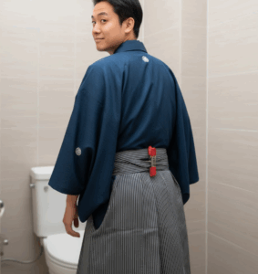 トイレで役立つ着物クリップの活用