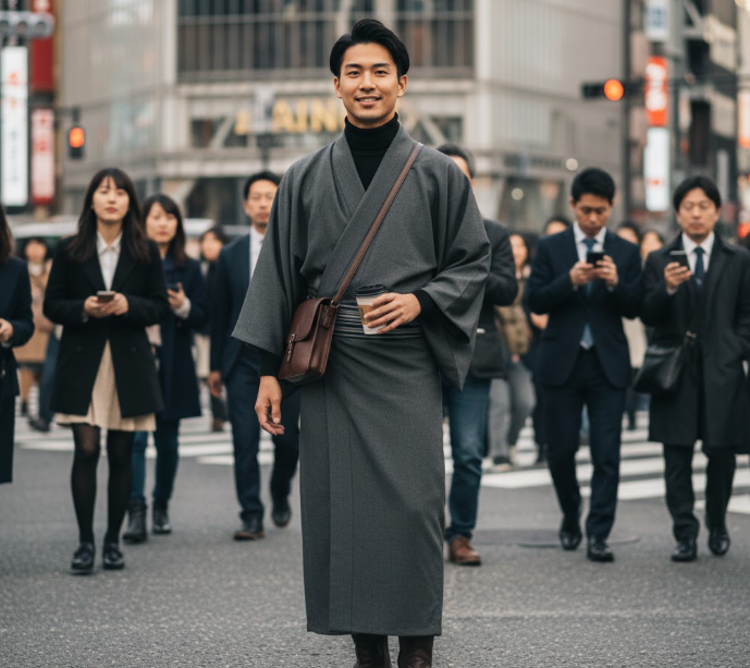 着物 普段着 おかしい 男