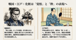 戦国武将の死に化粧と江戸時代の男性スキンケア（ヘチマ水・鏡）