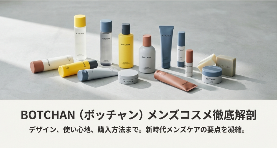BOTCHAN（ボッチャン）のカラフルな製品ラインナップが並び、「デザイン、使い心地、購入方法まで」と書かれた記事の表紙画像